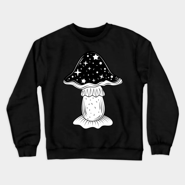 Galaxy Mushroom Crewneck Sweatshirt by nerdlkr